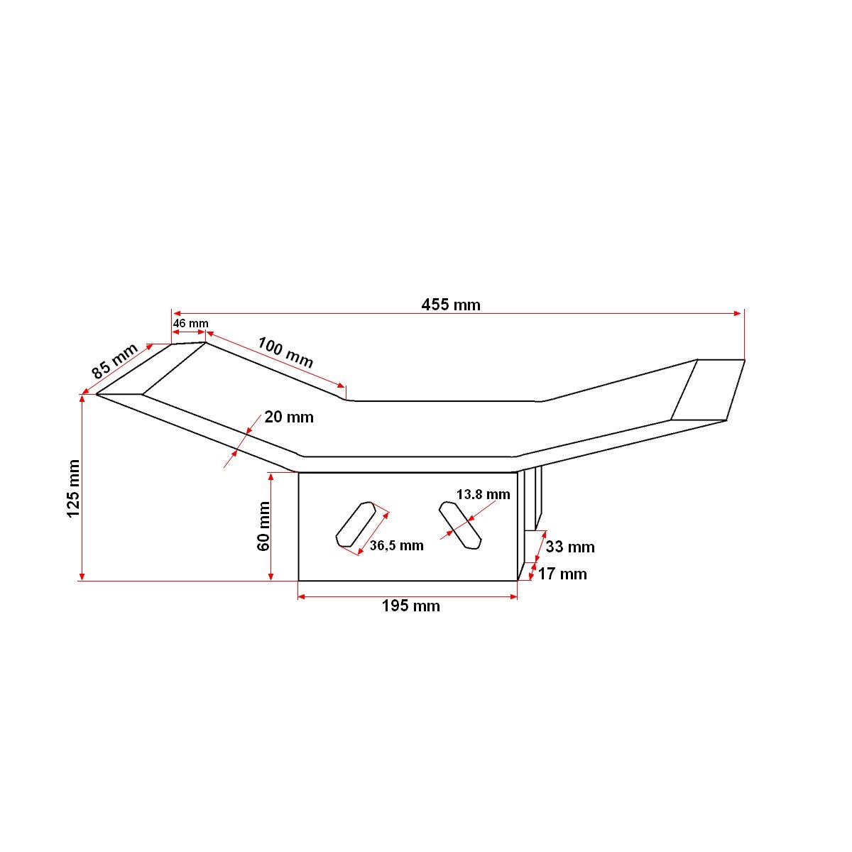 Cutit fata dalta brat frontal pentru scarificator